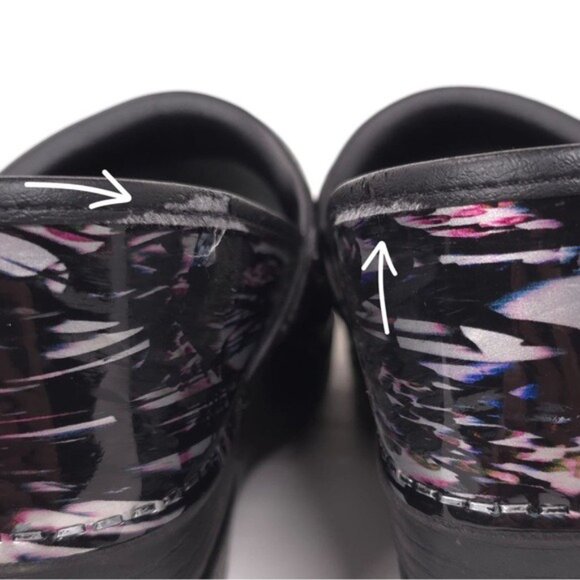 Dansko Professional Metallic Waves Patent Leather Clogs Women's Shoes EU 39 - Picture 10 of 10